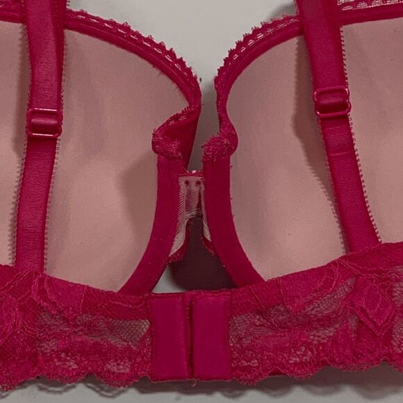 Victoria’s Secret Women's Dream Angels Lace Wing Lightly Lined Demi Bra Pink Siz - Picture 5 of 6